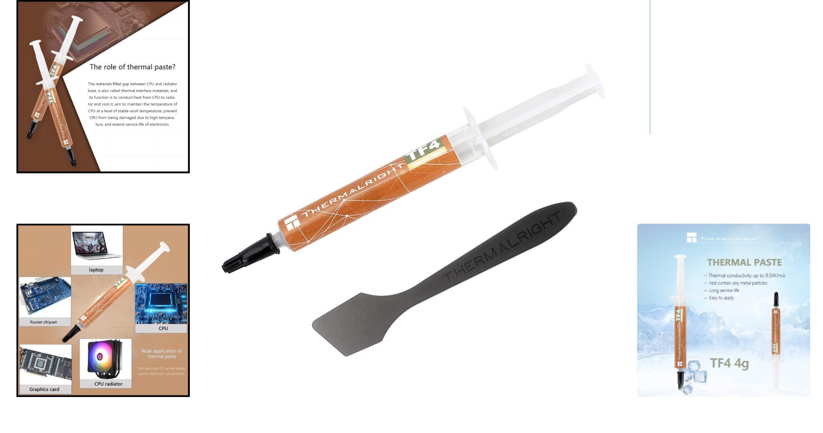 Effortless Application TF4 4g Thermal Paste - Reliable Cooling for CPUs/GPUs