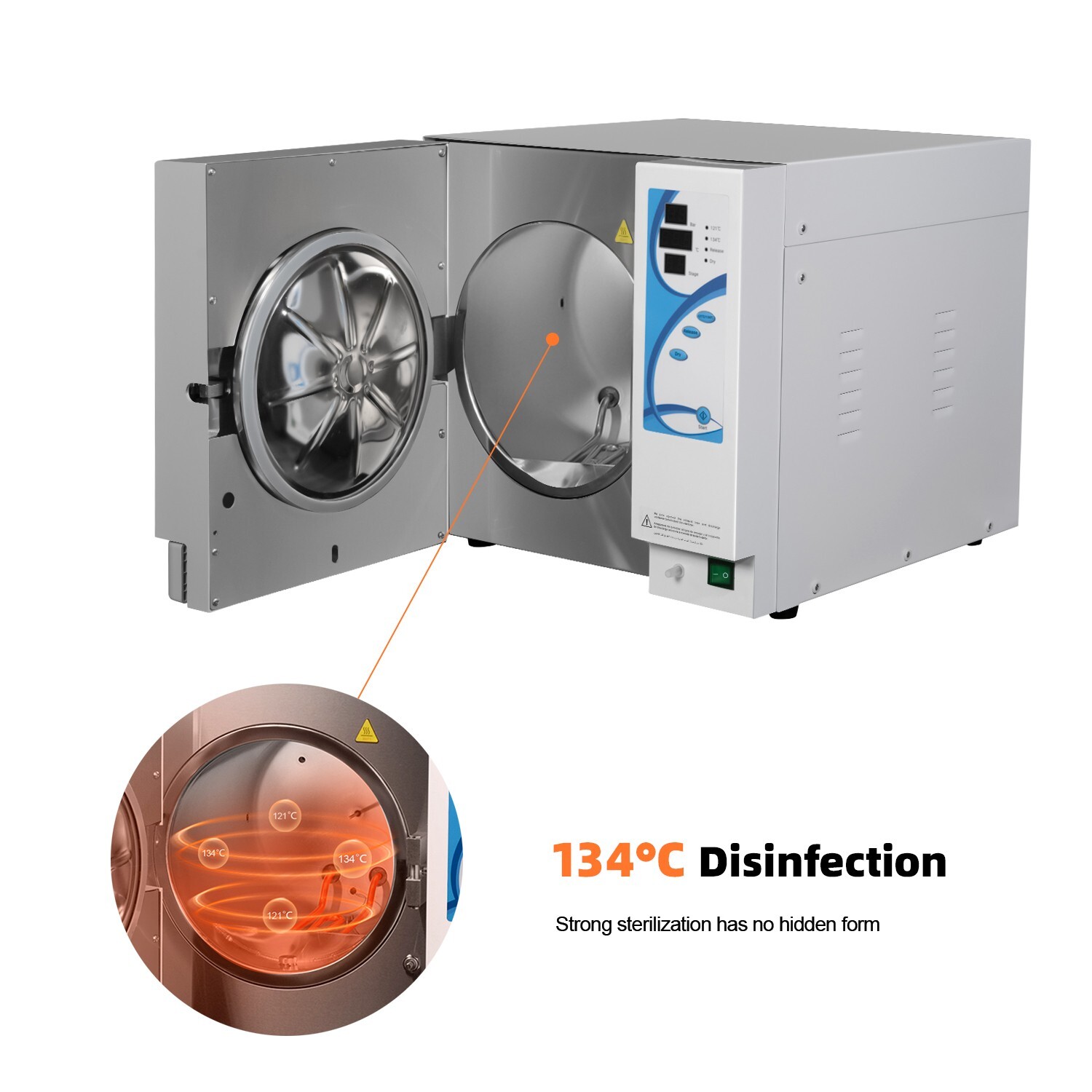 18L Dental Autoclave Steam Sterilizer with Drying Function Disinfection Unit US