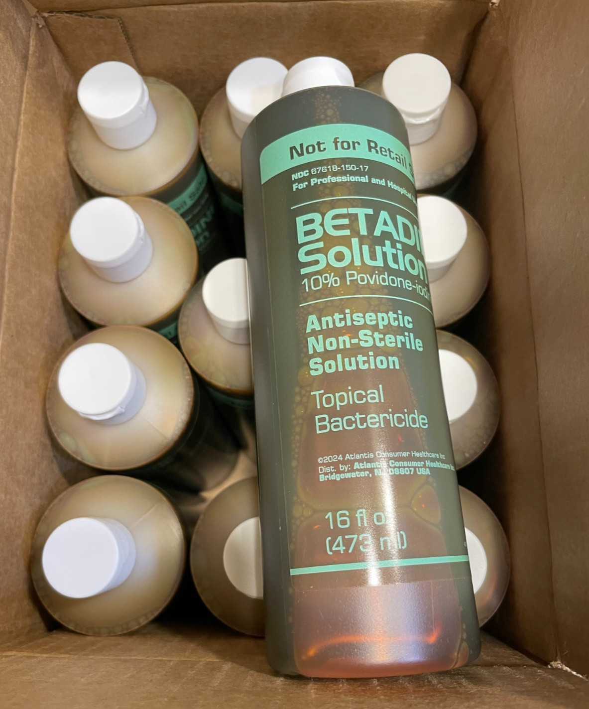 (12 PACK) Betadine Povidone-Iodine Surgical Scrub, 16 oz Bottle, EXP 03/2027