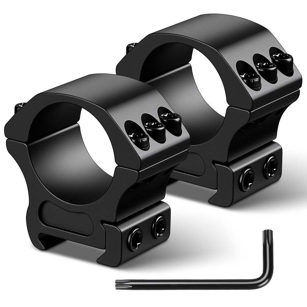 2Pcs 30mm Diameter Precision Scope Rings Mount for 20mm Rail Medium Profile