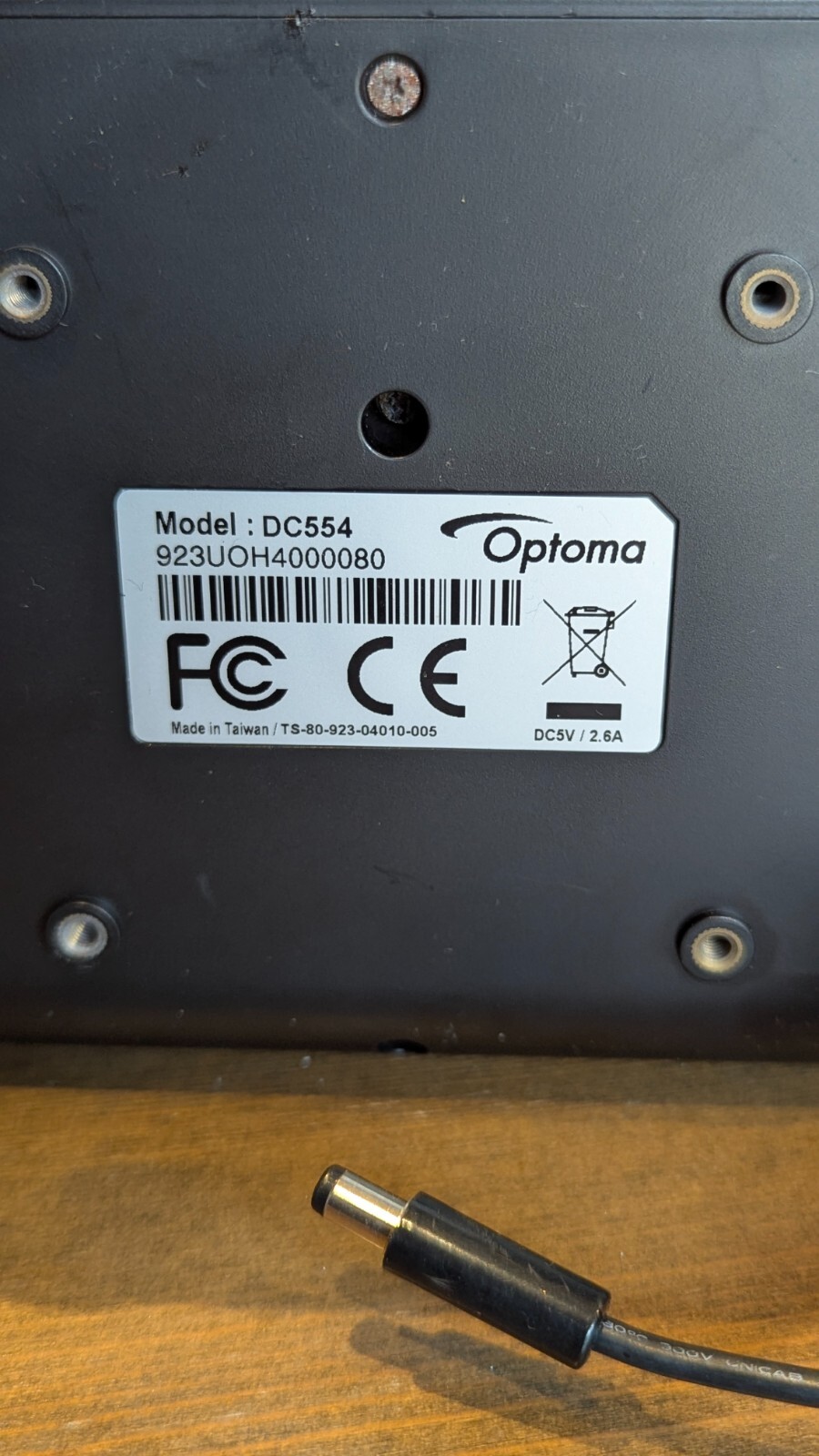 Optoma DC554 4K UHD Document Camera ( Visualiser)