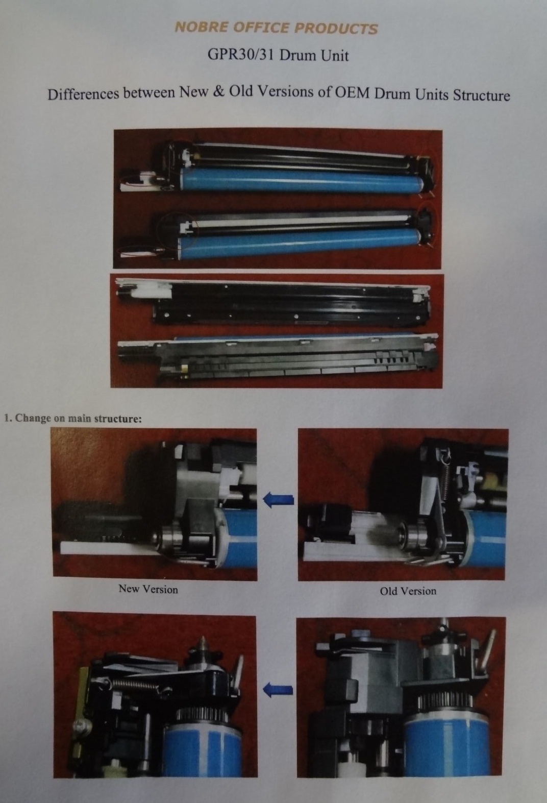 4 DRUM, BLADE / CHIPS CANON IR C5240 C5035 C5030 C5045 GPR-31 GPR-30 NEW VERSION