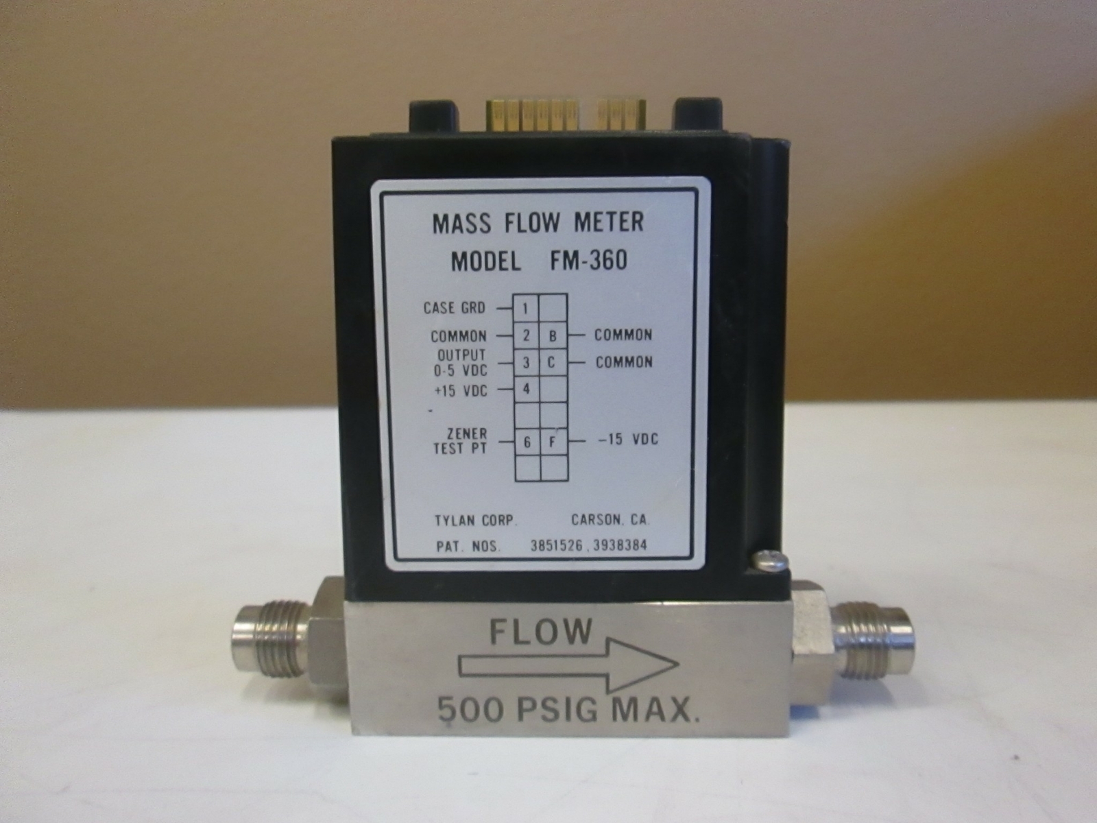 Tylan FM-360 Mass Flow Controller MFC, 5 SLPM, N2, 1/4" MVCR