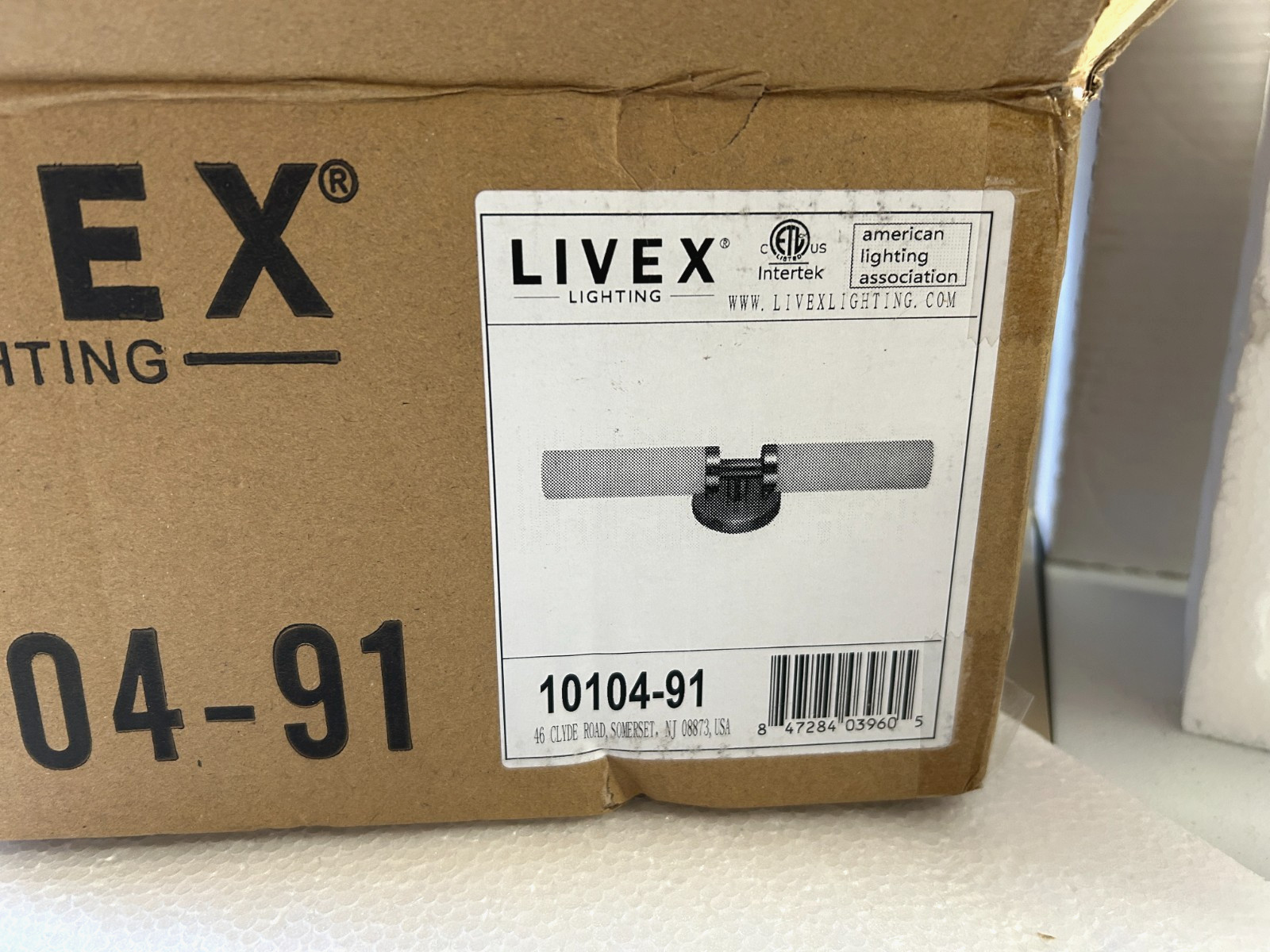 Livex Lighting Model 10104-91 Brushed Nickel ADA Bath Vanity 2 lite New Open Box