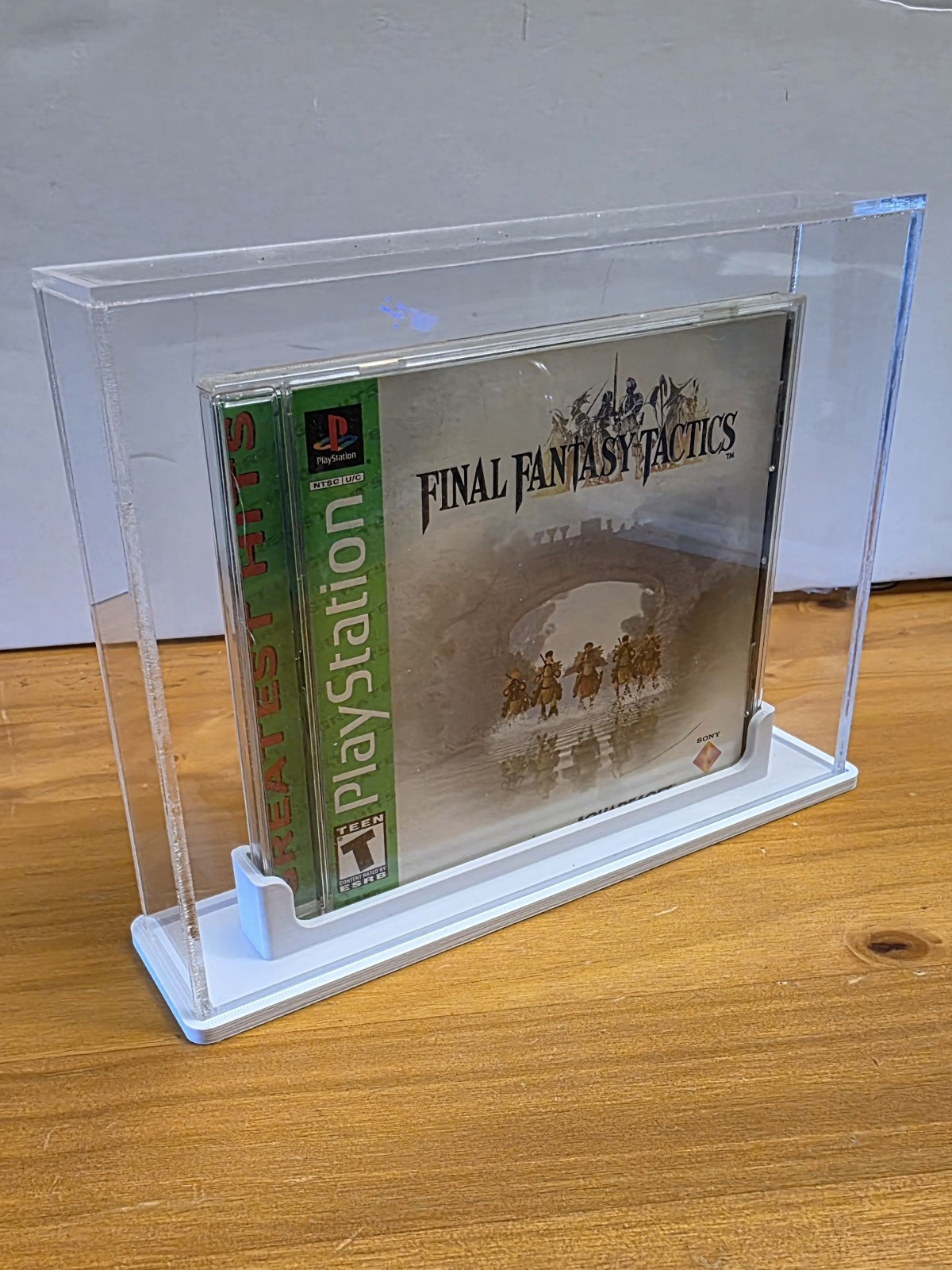 Custom Playstation 1 Acrylic Game Display Stand - Std PS1 Collector Shelf Case