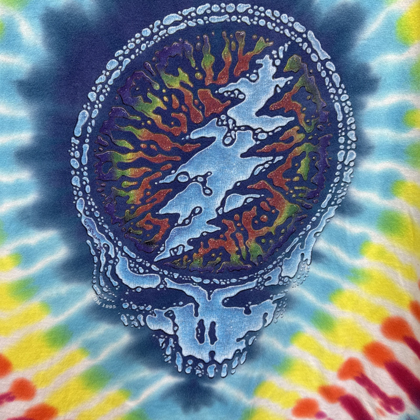 Vintage Not Fade Away Grateful Dead  1995 Summer Tour Tie Dye T Shirt Large Rare
