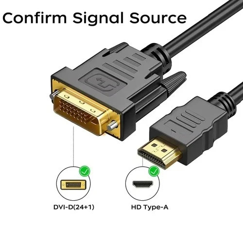 New HDMI to DVI-D 24+1 Pin Monitor Display Adapter Cable Male/Male HD HDTV