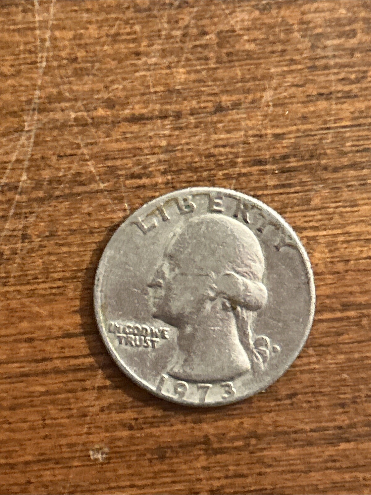 1973 D Double Error Filled In D , Liberty Runs Into Edging ,