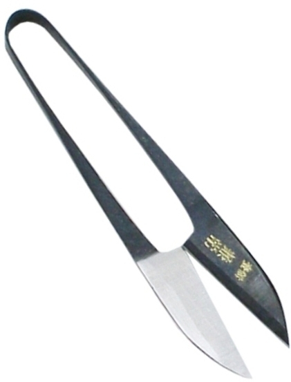 KANETSUNE U-Shaped Scissors Ibushi-Finish 105mm SK-5 Carbon Steel W/Iron KB-621