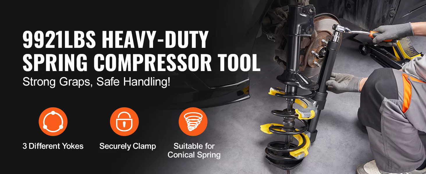 VEVOR Coil Spring Strut Compressor Clamp Struts Shock Absorber Suspension 3 Pcs