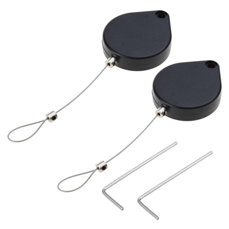 2x Multifunctional Automatic Door-Closer Retractable-Cable Pull Box Anti-theft
