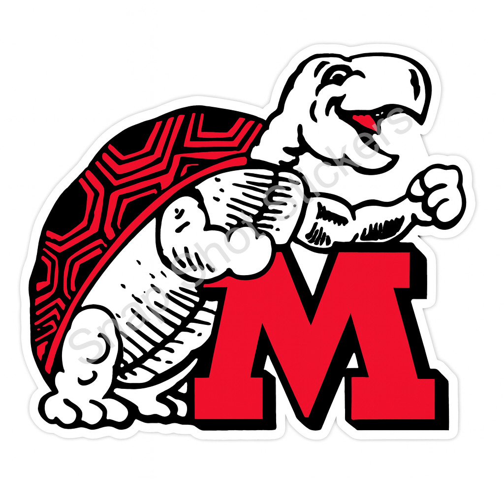 Maryland Terrapins Logo (1970-1983) Weather Resistant Vinyl Sticker/Decal 13
