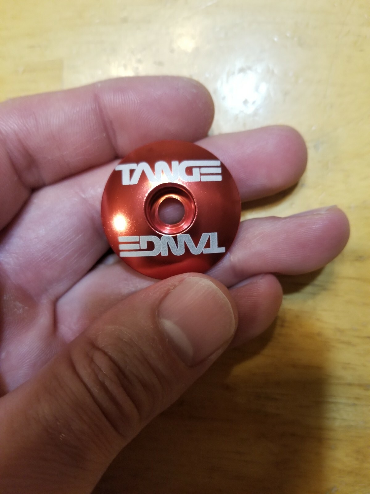 Tange Repop Bicycle Headset Top Cap 1 1/8" Red Stem Cap Bike BMX Road