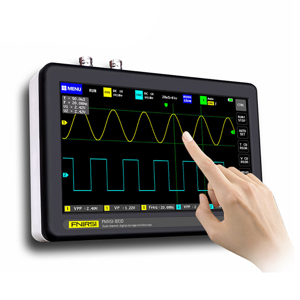 FNIRSI Mini 7" Touch Panel Digital Tablet Oscilloscope 2CH 100MHz Bandwidth 1GS