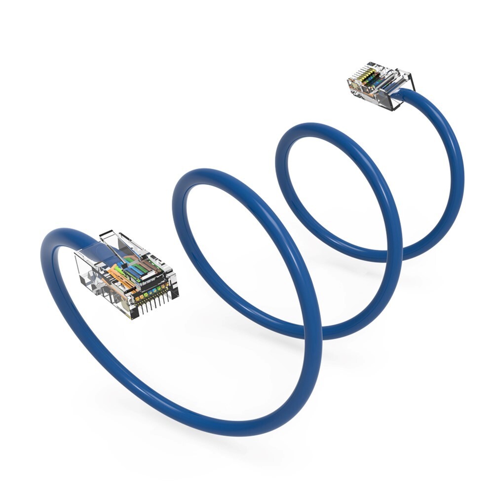 4FT Cat6 RJ45 Ethernet LAN Network UTP Non-Boot Patch Cable Copper 24AWG Blue