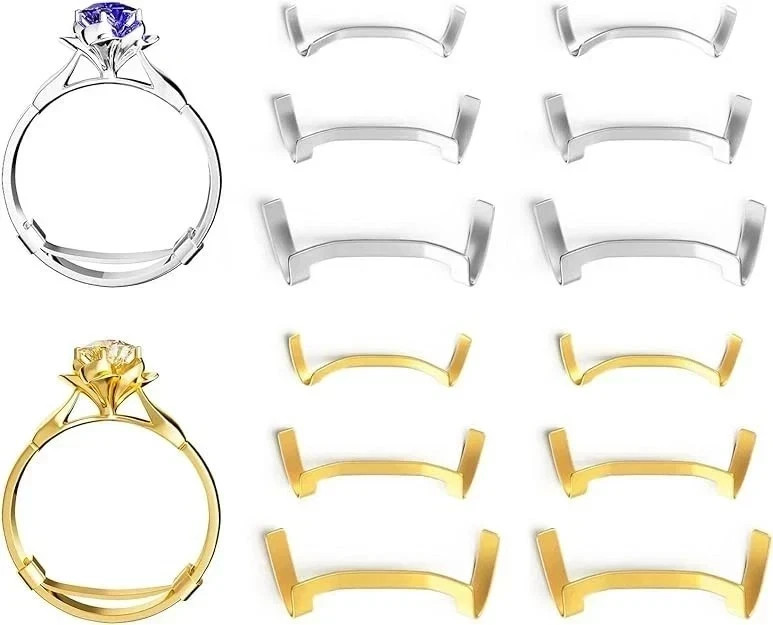 Ring Guard Set for Loose Rings 12 Pack Invisible Size Adjuster for Any Ring...