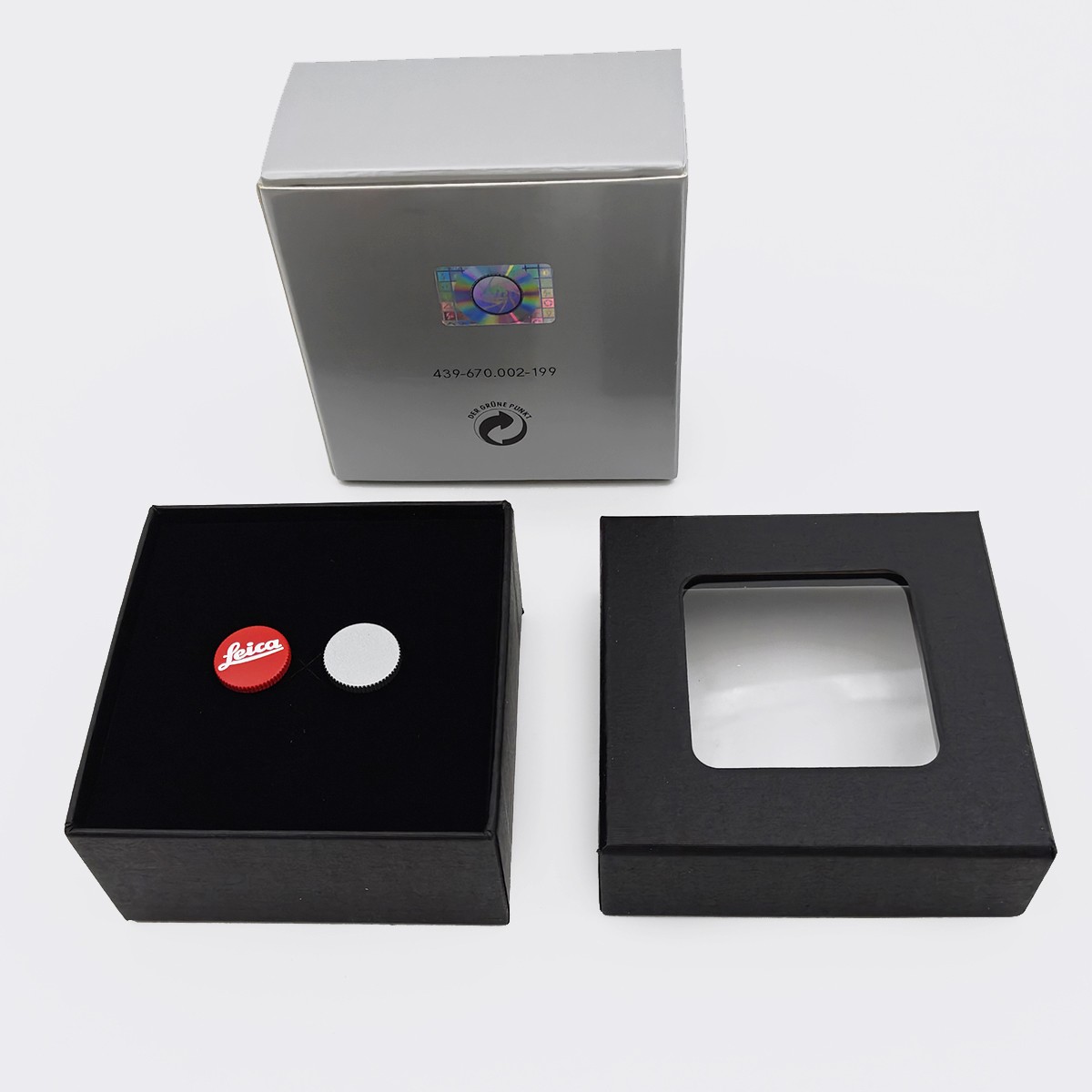 Genuine Leica M Soft Release Button 12mm Red with "Leica" lettering #14010