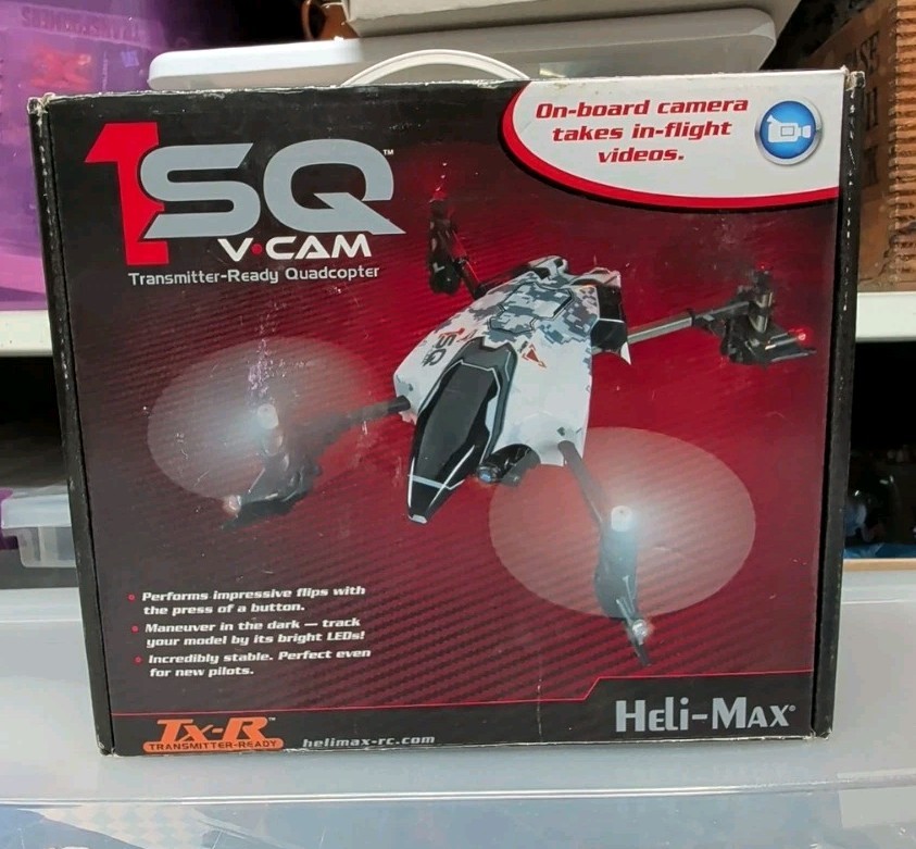 HELI-MAX 1SQ V-CAM TRANSMITTER READY QUADCOPTER OPEN BOX