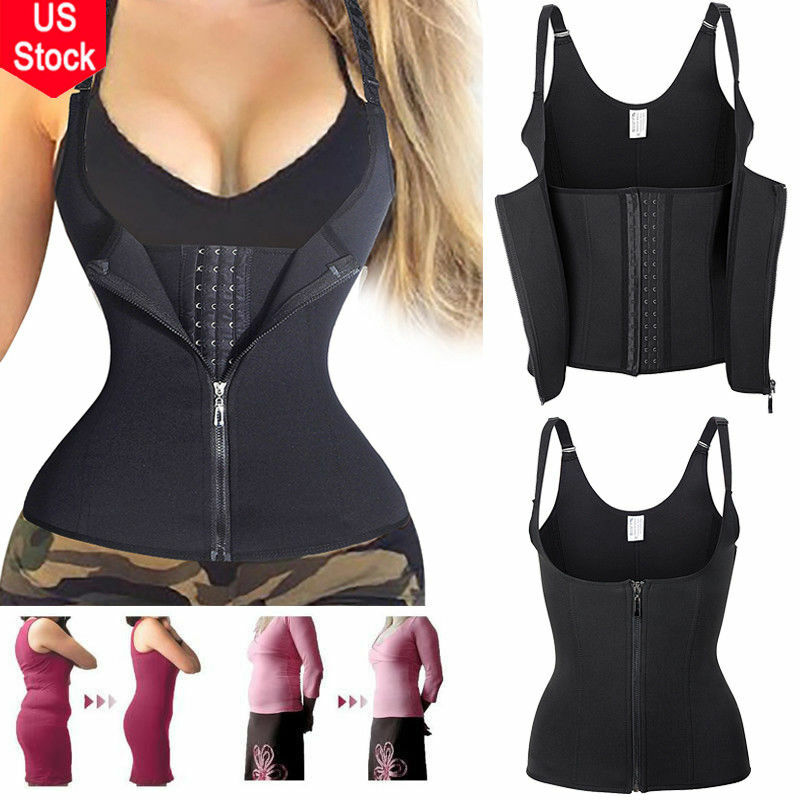 Womens Fajas Waist Trainer Corset For Weight Loss Shapers Sauna Long Torso Vest