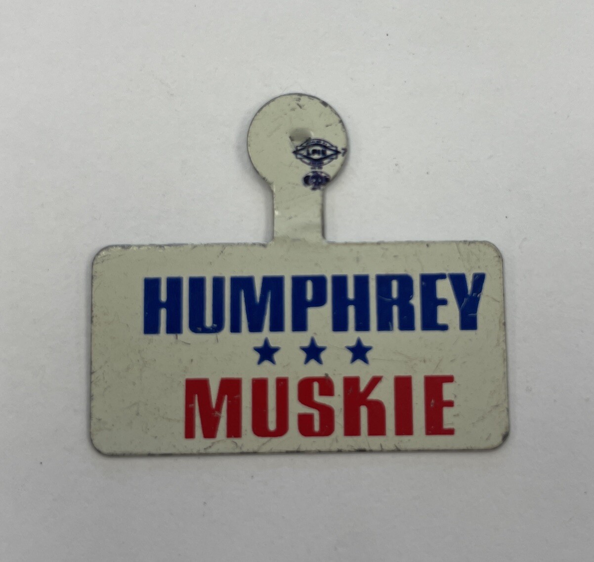 Vintage 1968 Humphrey Muskie Presidential Election Campaign Lapel Tab Unused