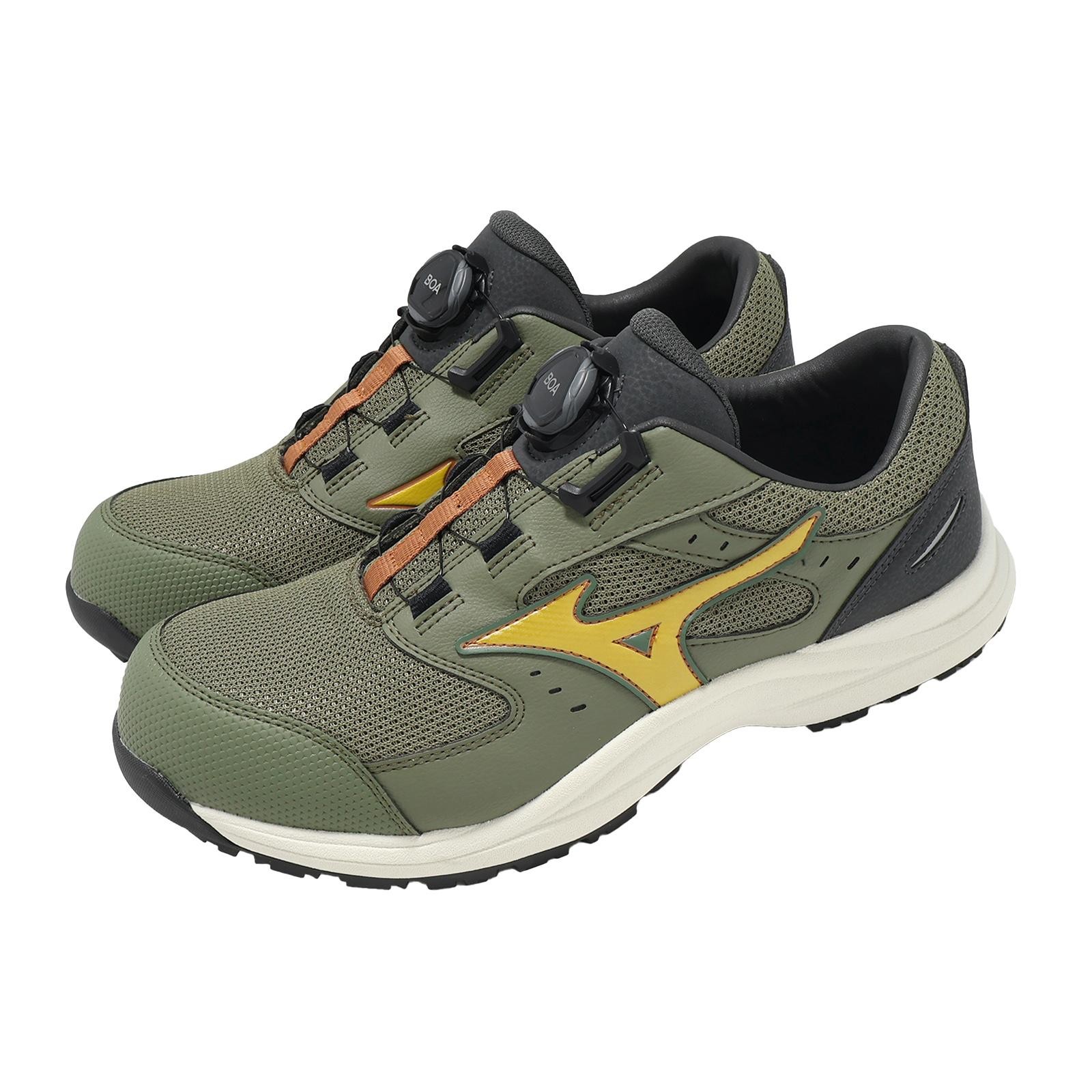 Mizuno Prime Fit LS III 3 51L BOA Wide Green Yellow Men Work Shoes F1GA2663-36