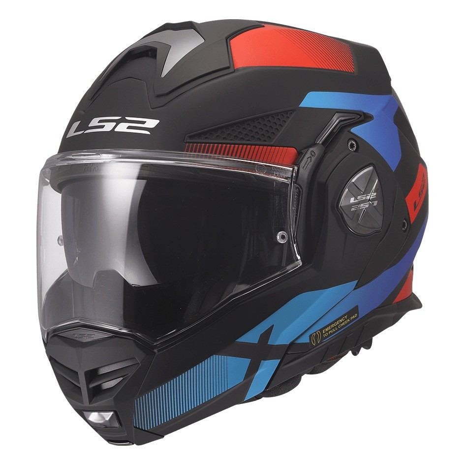 LS2 Advant X Motorcycle Helmet Nova Matte Black/Red/Blue Large