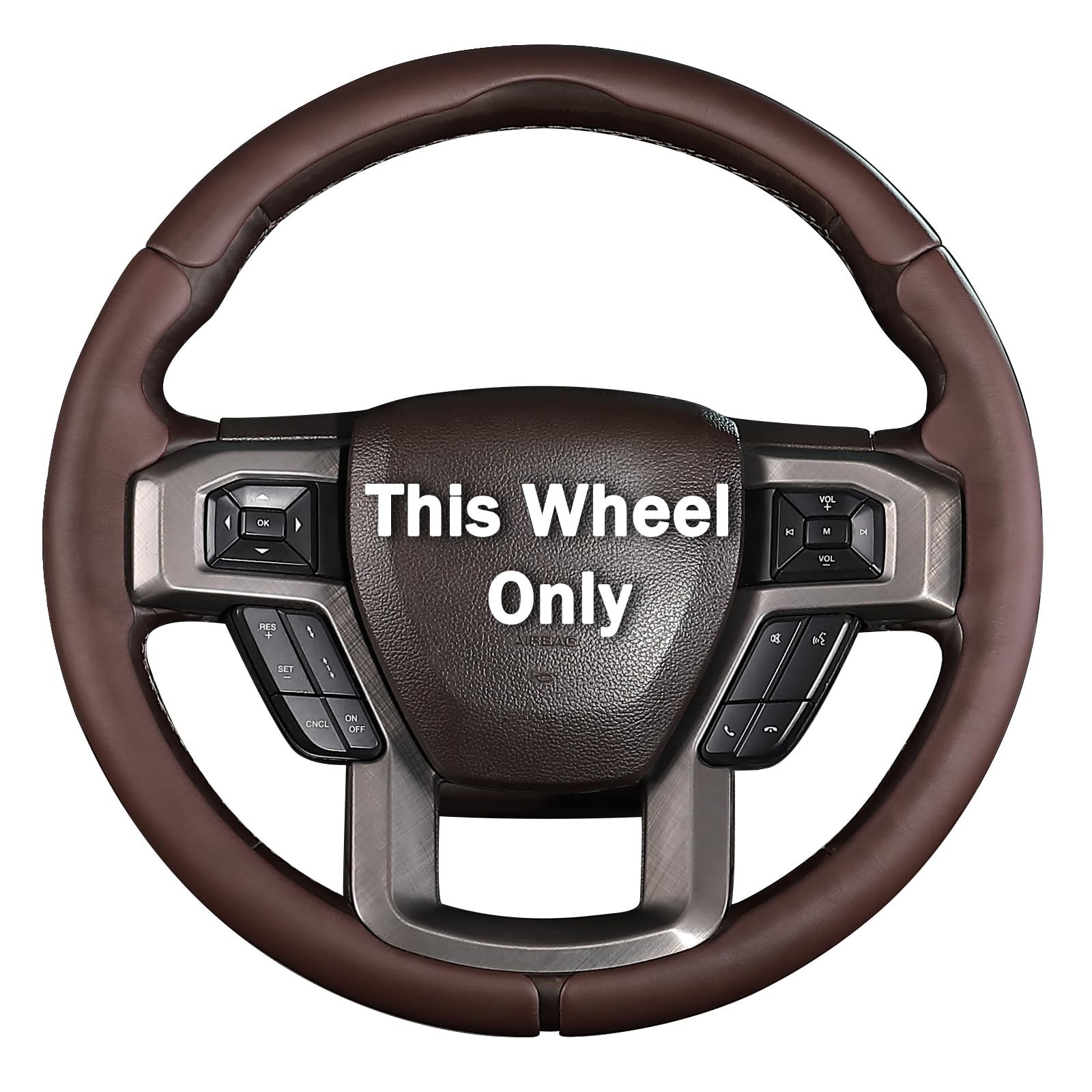 Steering Wheel Cover for Ford F150 2015-2020/ F250 2017-2022/ F350 2017-2022/...