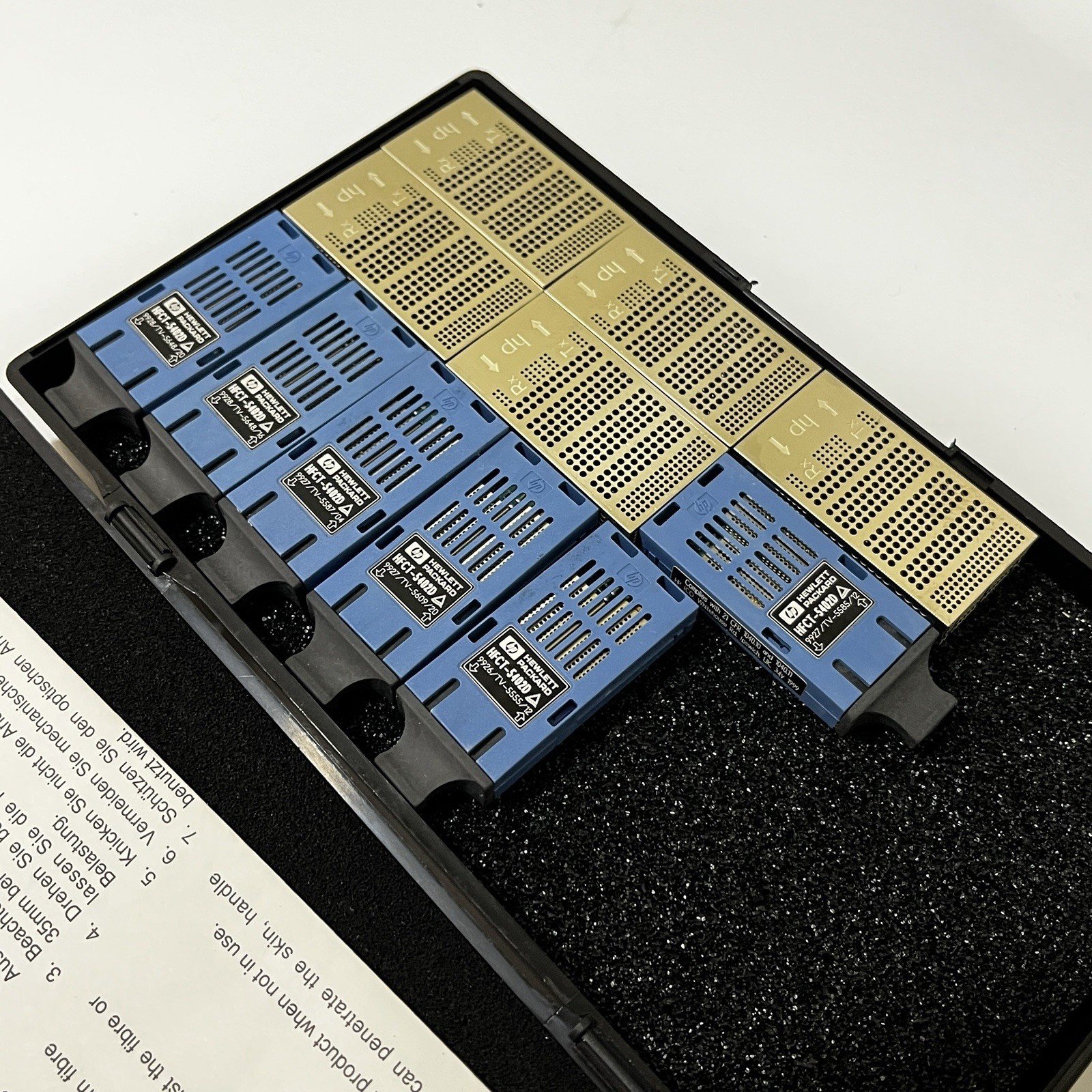 Lot of 6 HP/Agilent HFCT-5402D 2488 Mb/s Single Mode Fiber Transceivers in Case