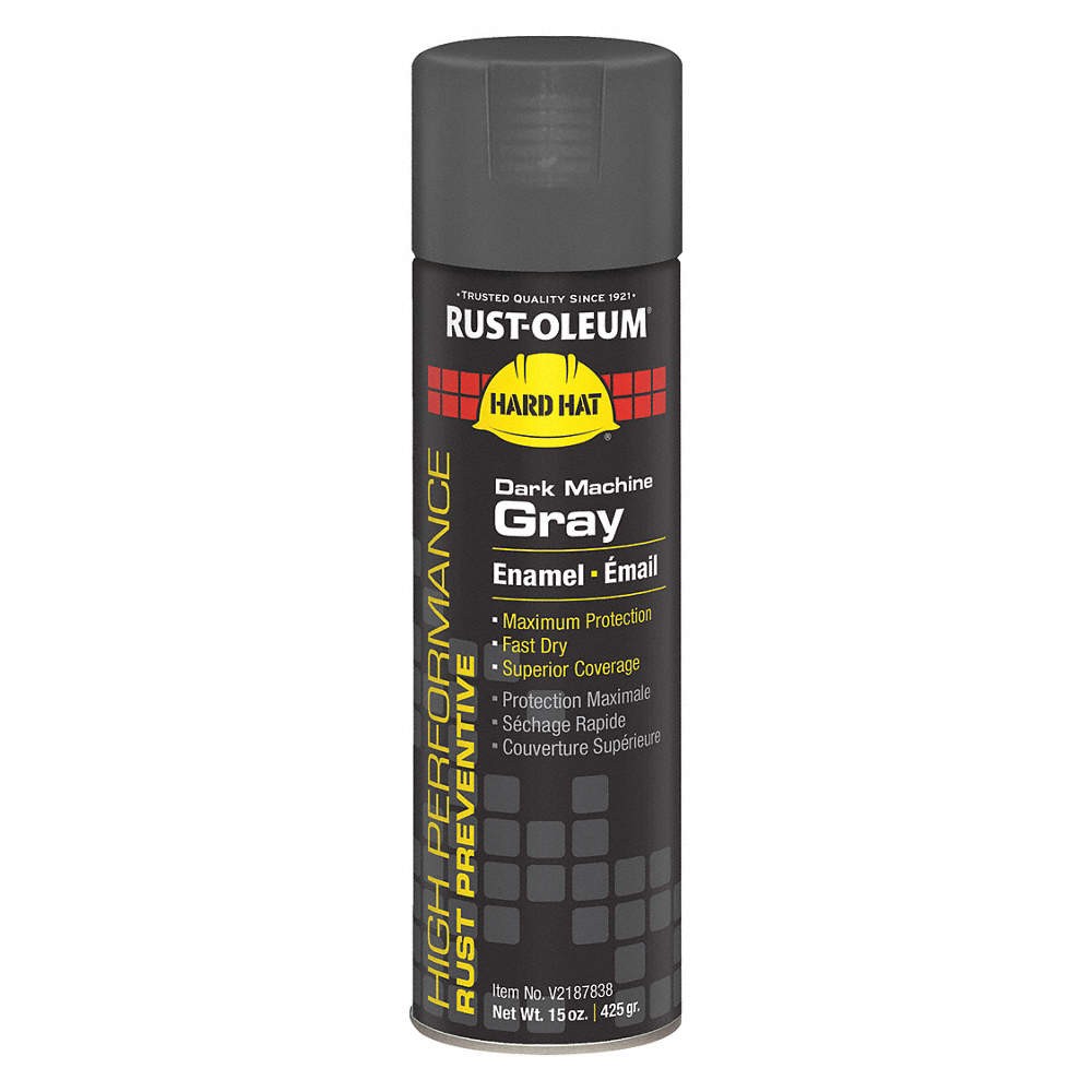 RUST-OLEUM V2187838 Spray Paint,Dark Machine Gray,15 oz. 5H905