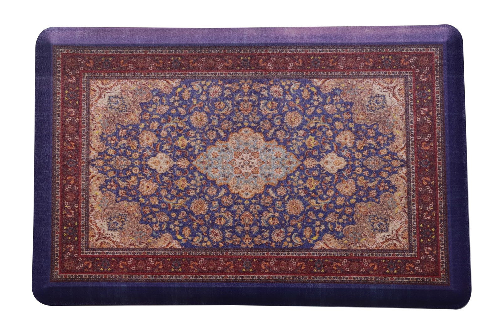 KAF Home Persian Rug Inspired Anti-Fatigue Kitchen Mat - 17.3"x28" Red