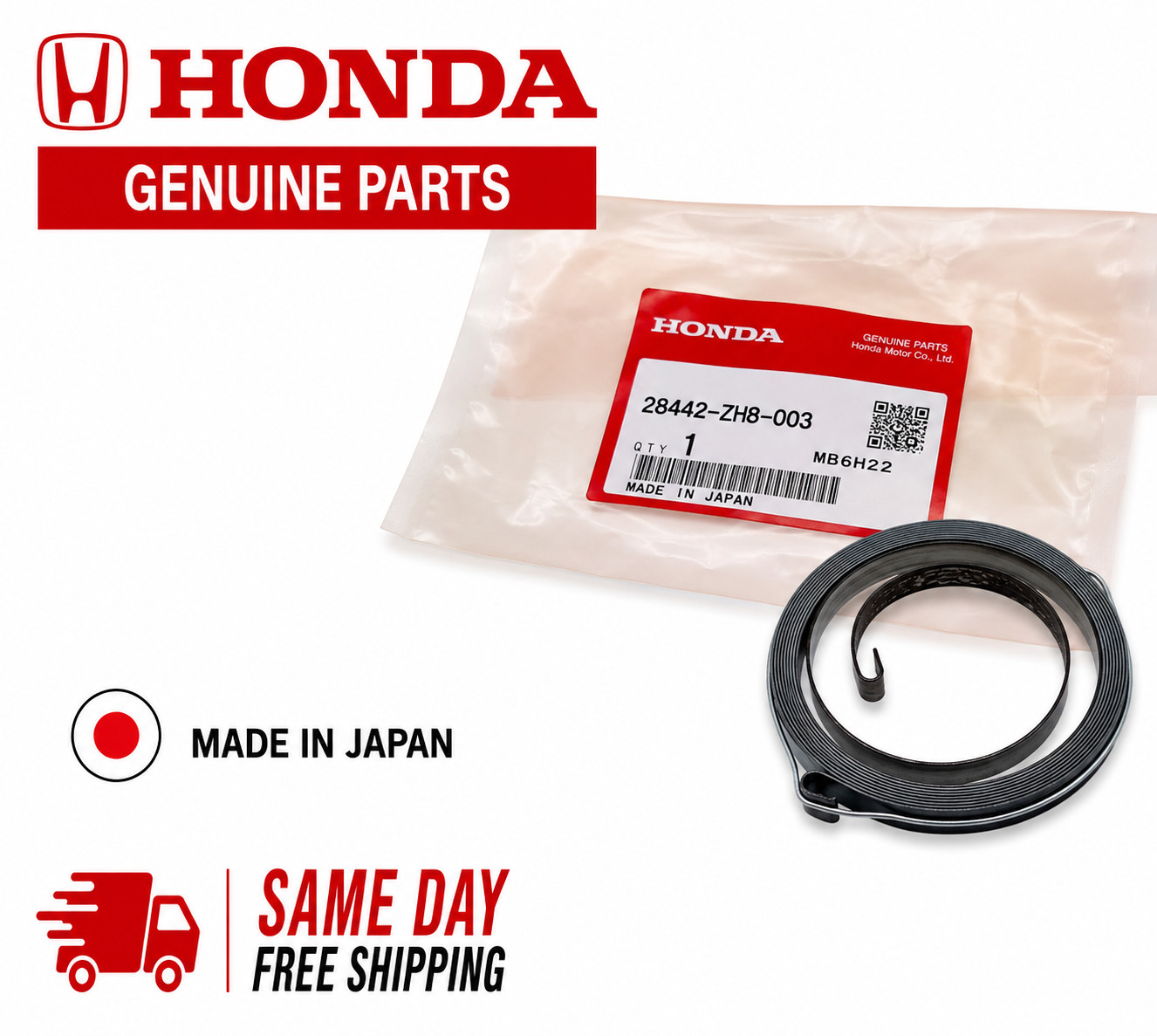 HONDA Starter Recoil Spring HRC216 GX120 GX160 28442-ZH8-003 Genuine OEM NEW
