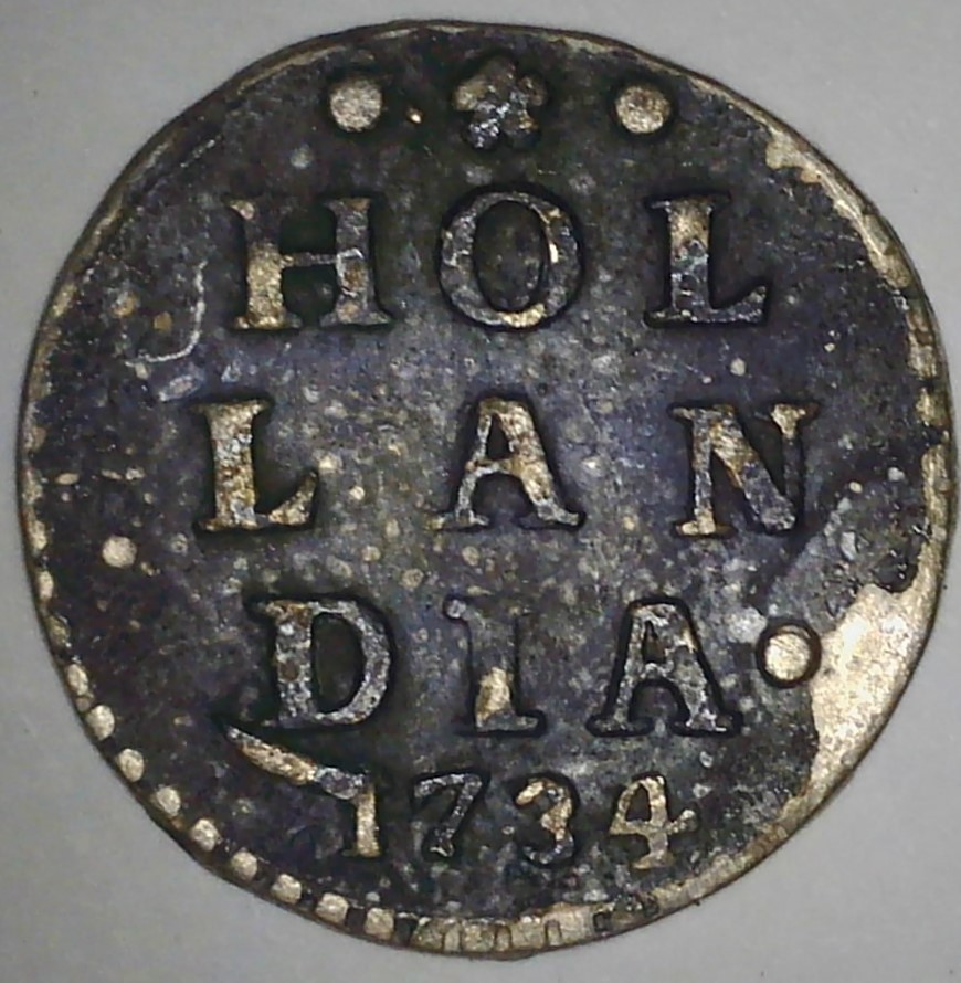 HOLLAND 1734 Stuiver Dutch Wapenstuiver Lion Rampant Dordrecht Mint KM#85 HLZ