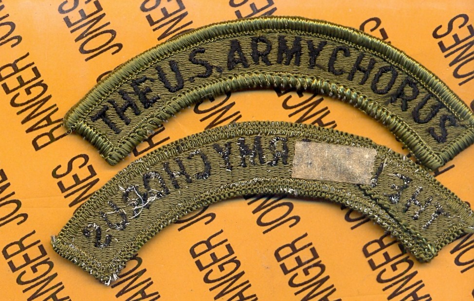 THE U.S. ARMY CHORUS OD Green Black TAB patch m/e