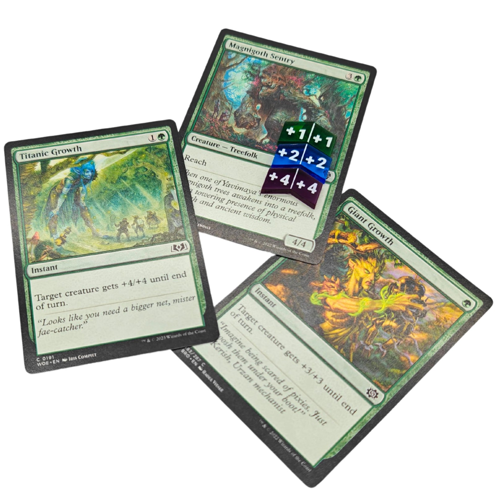 MTG Stat Counters/Buff Counters for Magic The Gathering - Set of 60 Color Cod...