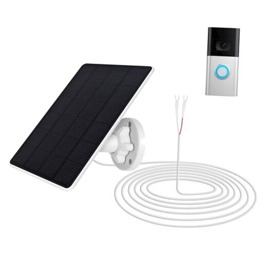 Solar Panel Charger for Ri ng doorbell Camera, Compatible with Ring Video