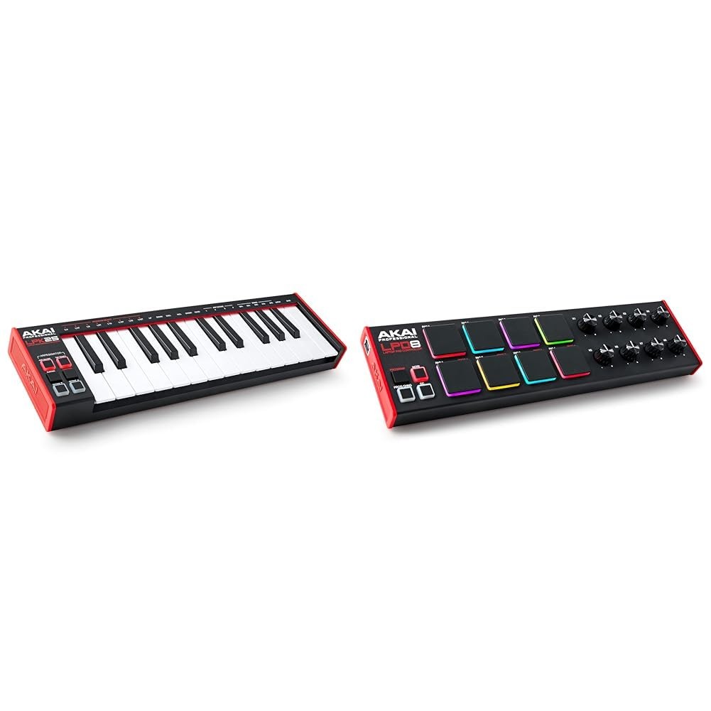 Beat Maker Bundle - AKAI Professional LPK25 and LPD8 - USB MIDI Keyboard...