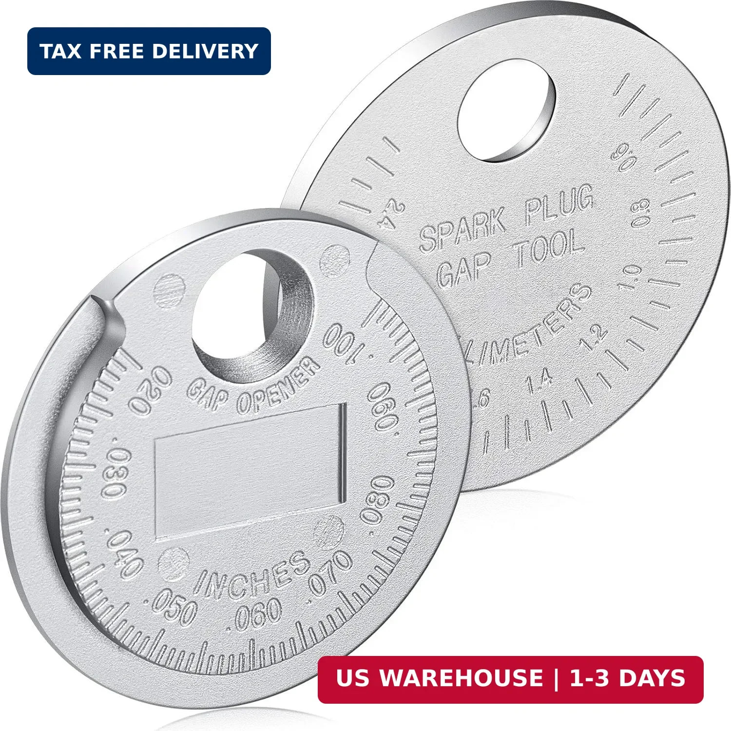 Weewooday 1 Piece Spark Plug Gap Tool Spark Plug Gauge Measuring Tool - Scaled 0