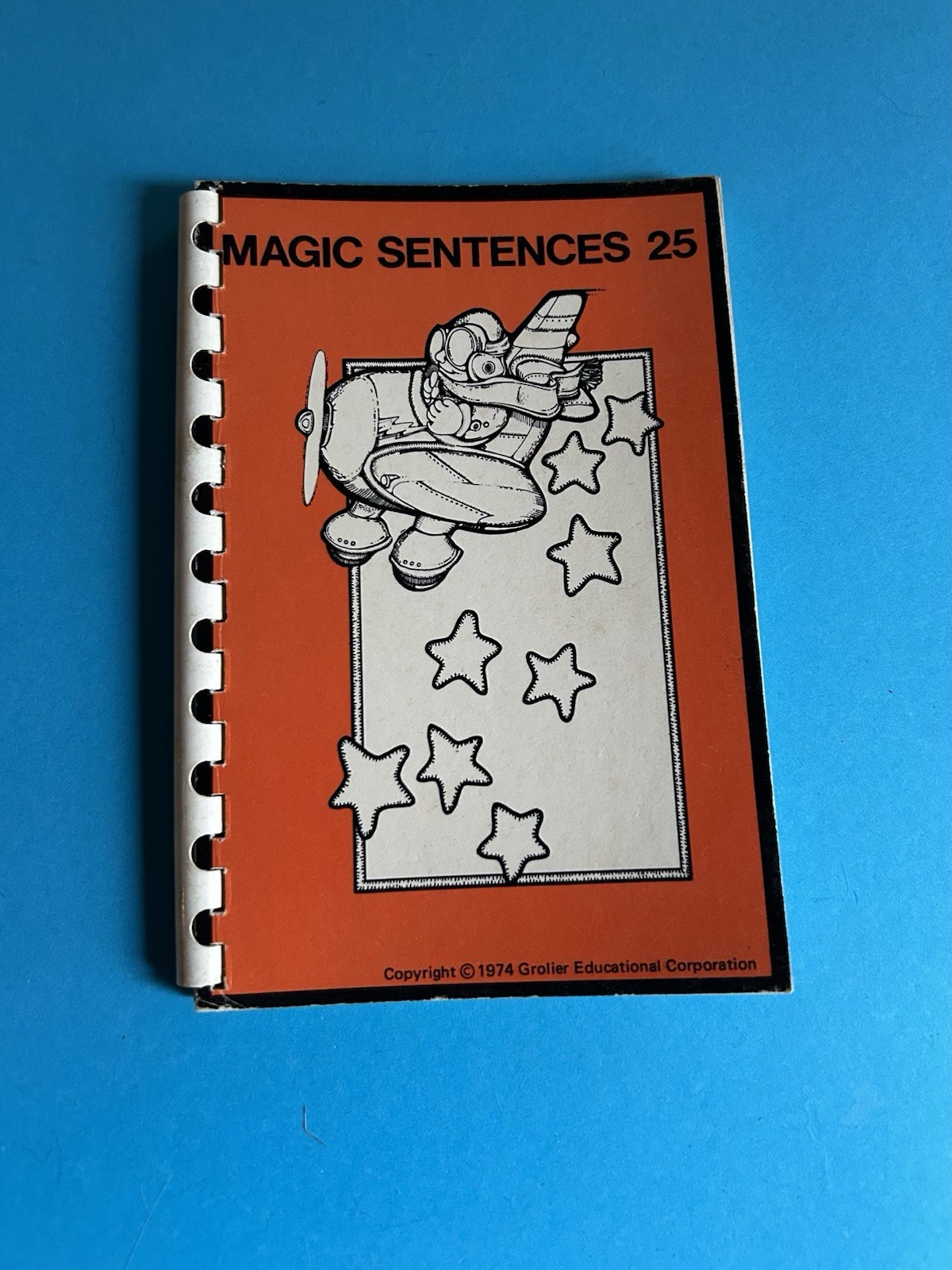 1974 vintage Educational workbook Magic Sentences 25 Grolier Corparation