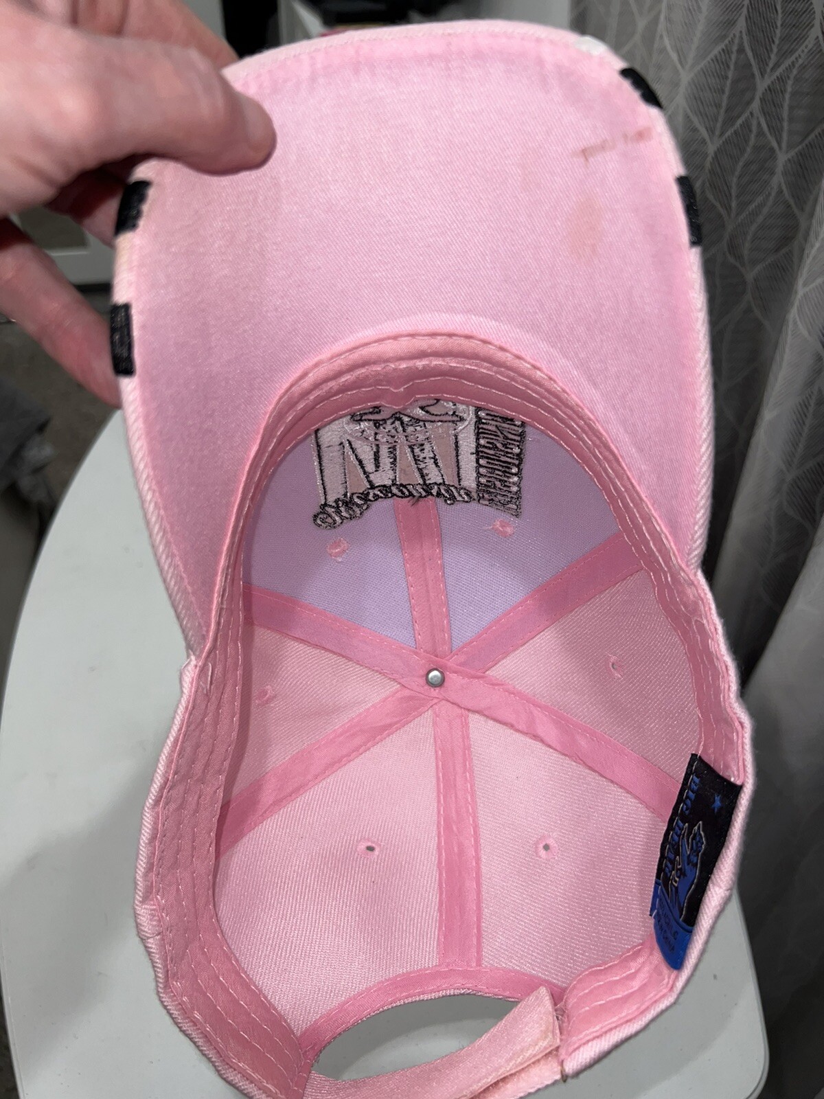 Wisconsin Dells Waterpark Capital Pink Hat Cap w/ Black/ White Accent/Hook Loop