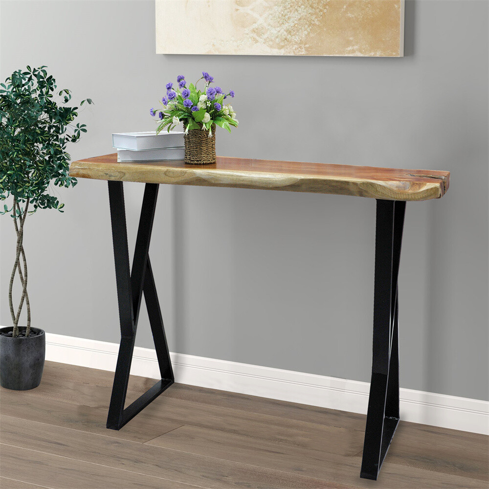 Z Type Iron Furniture Table Legs 16"-32" Heavy Duty Black Metal Legs Industrial
