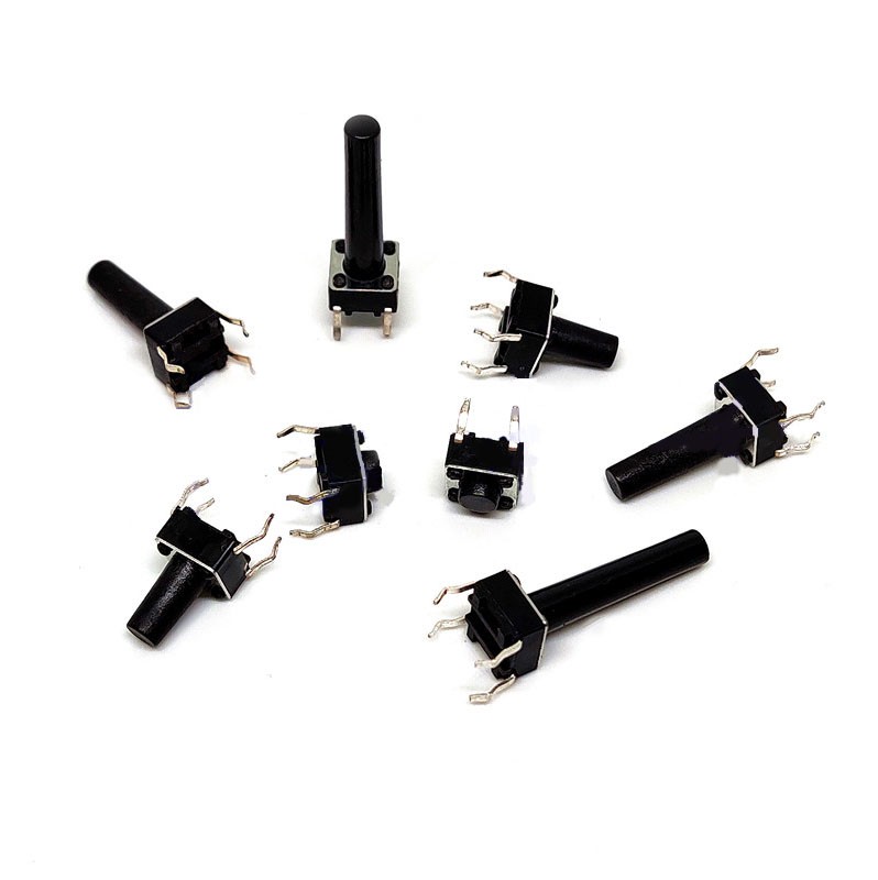 10/100/1000PCS 6x6 4.3-23mm Mini Micro Momentary Tactile Push PCB Button Switch