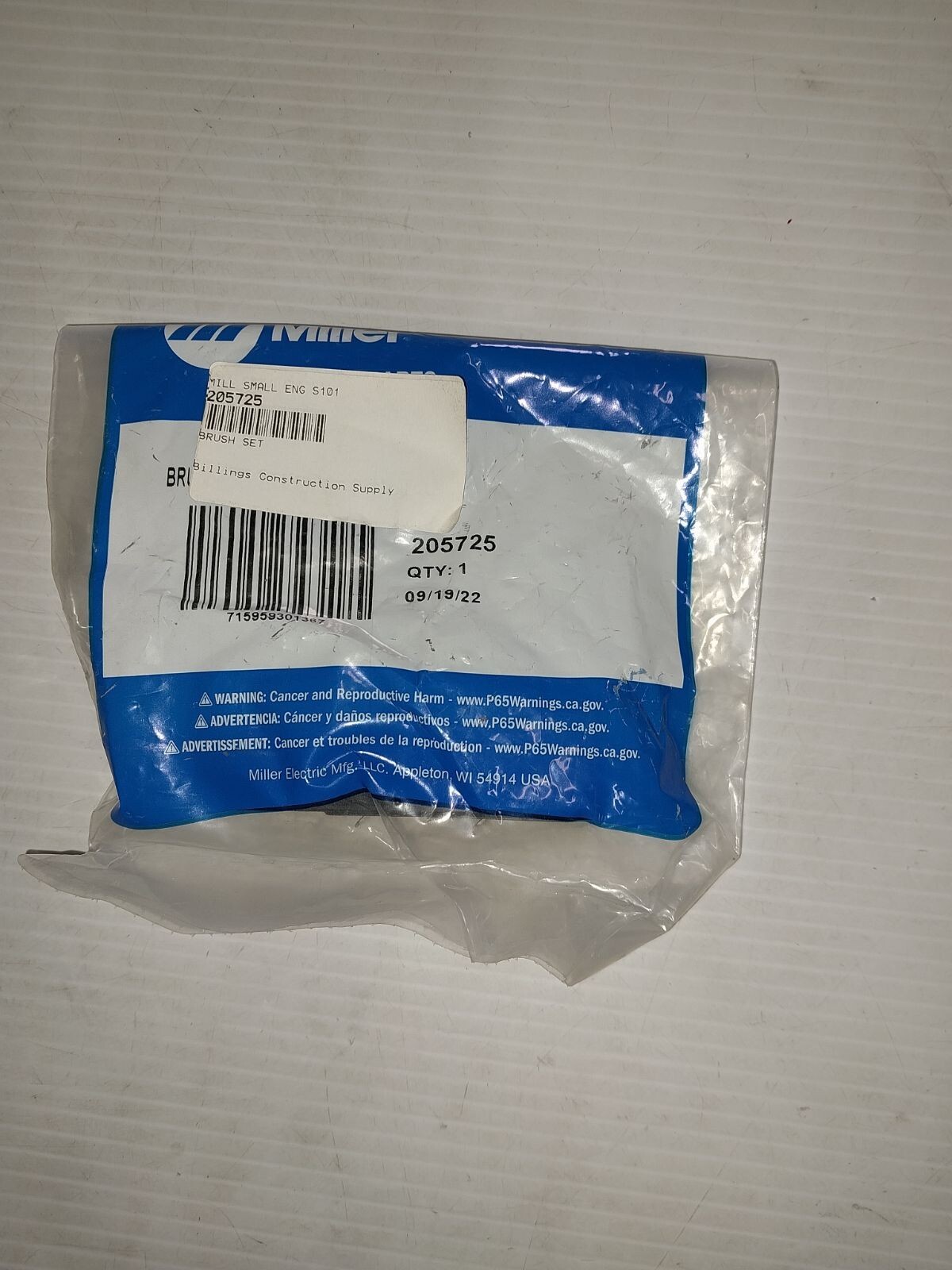 MILLER BRUSH HOLDER ASSY, GENERATOR205725