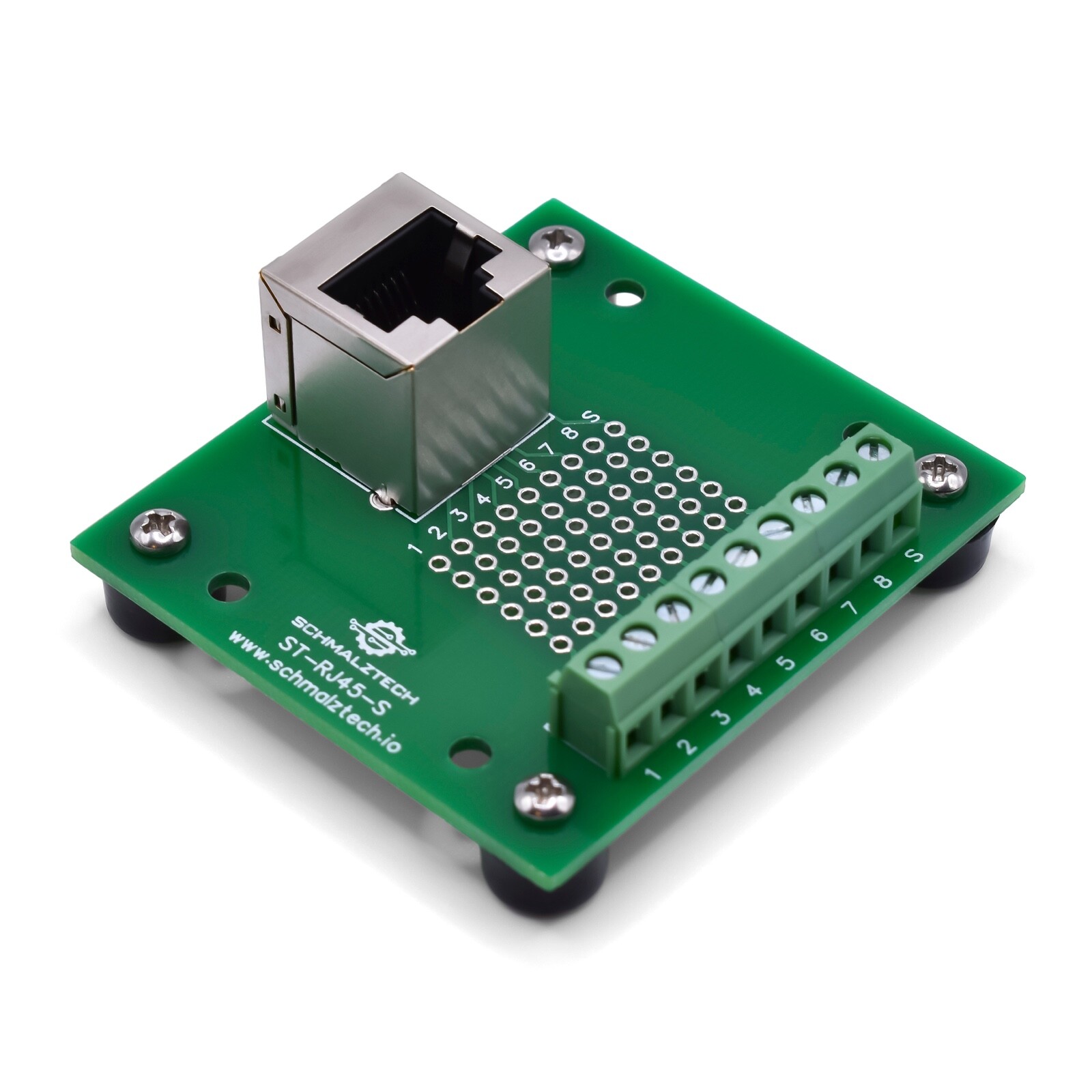 RJ45 8P8C Ethernet Screw Terminal Breakout Board / Interface Module ST-RJ45-S-FT