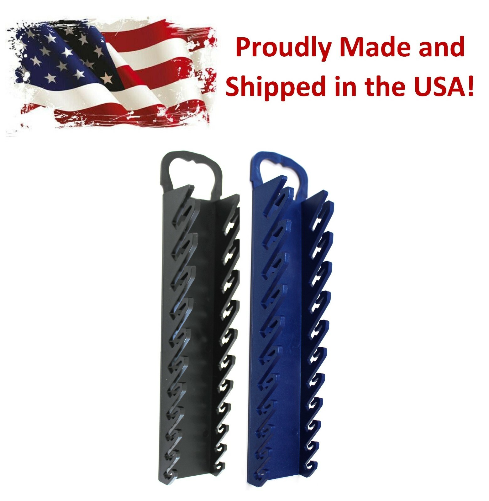 Black & Blue Portable 11-Tool Wrench Gripper Tray Kit for Stubby / Line Wrenches