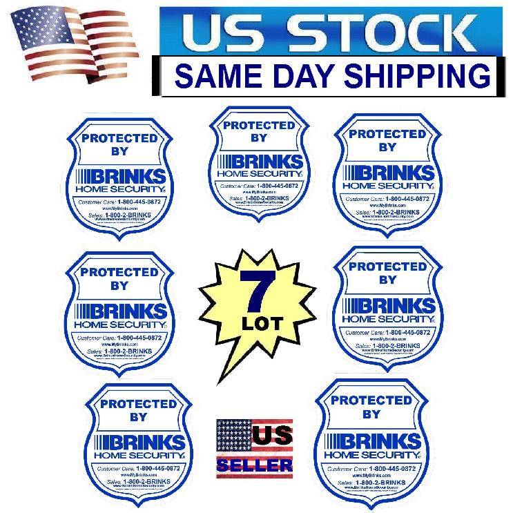 7 HOME SECURITY SYSTEM ALARM IS IN USE WINDOW DECAL WARNING DOOR STICKERS SIGNS