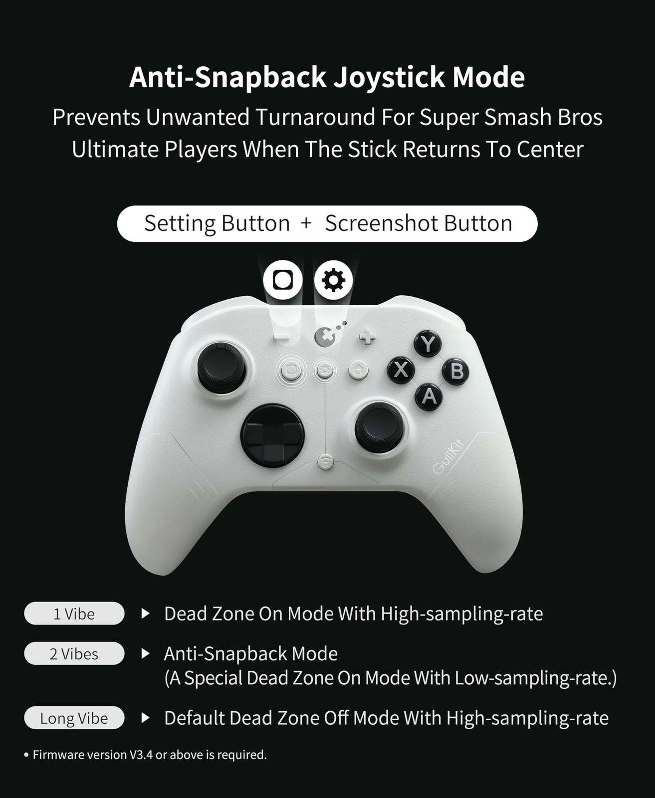 GuliKit ES PRO Wireless PC Controller – TMR PRO-White