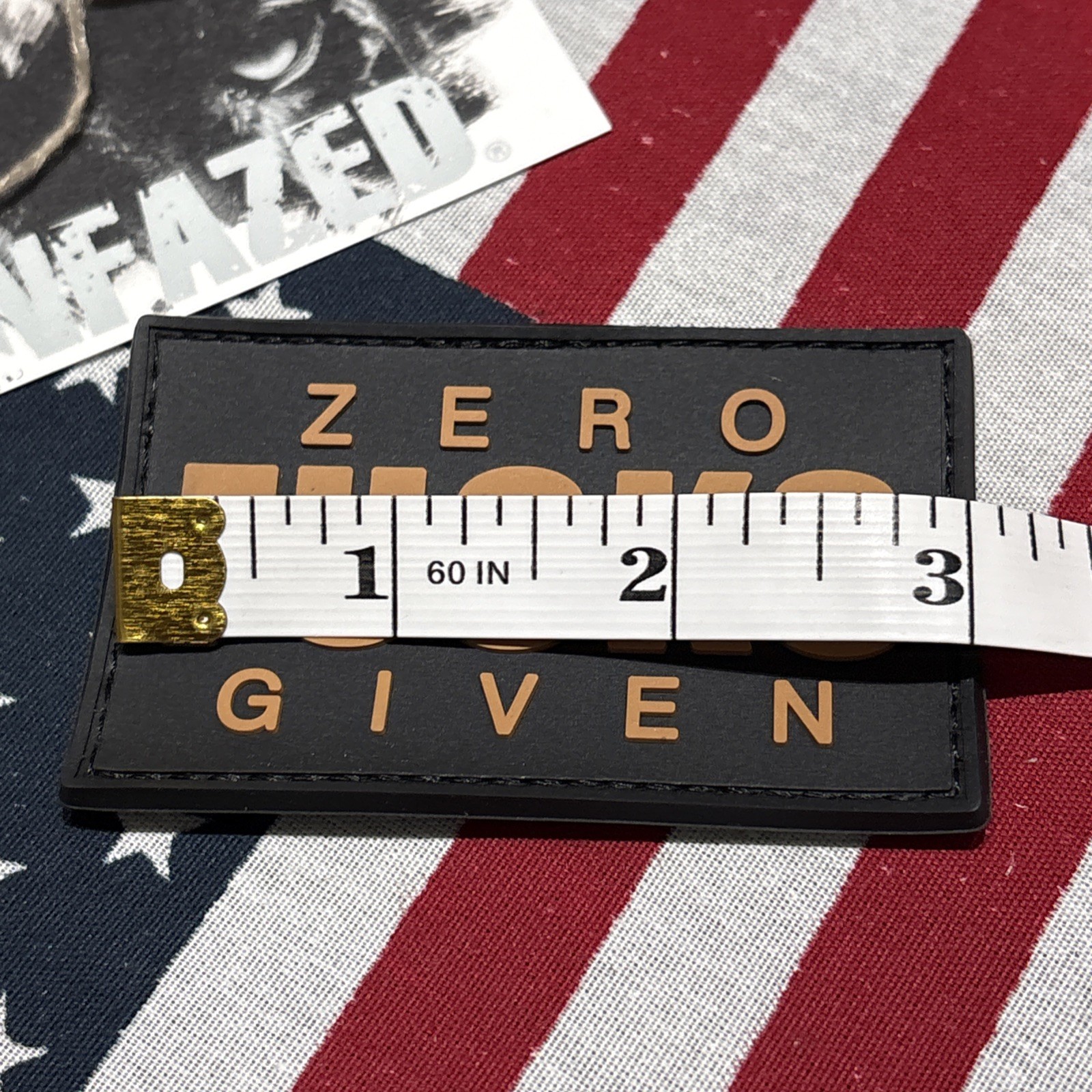 Zero F’s Given Blk Brown Morale Tactical Hook & Loop Patch High Quality 3d PVC
