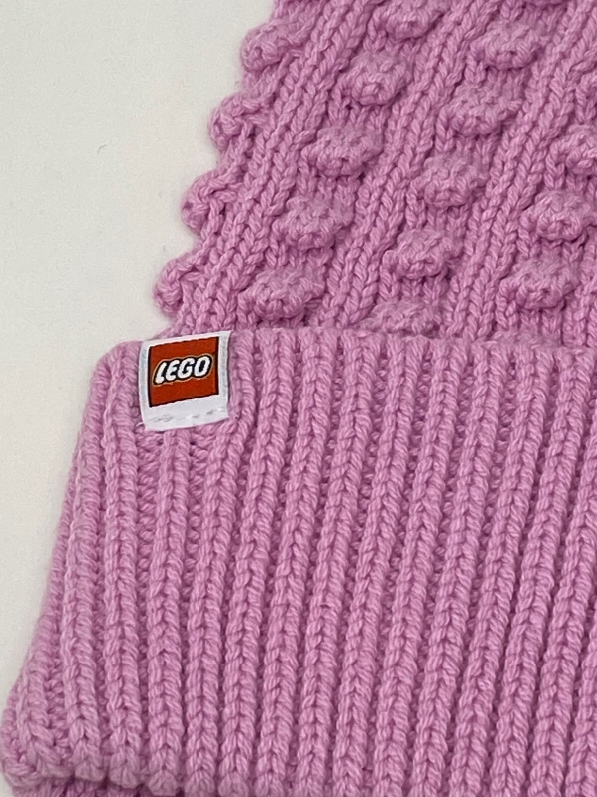 Womens LEGO Minifigure Beanie Knit Winter Hat Target Pink NWT Limited Edition