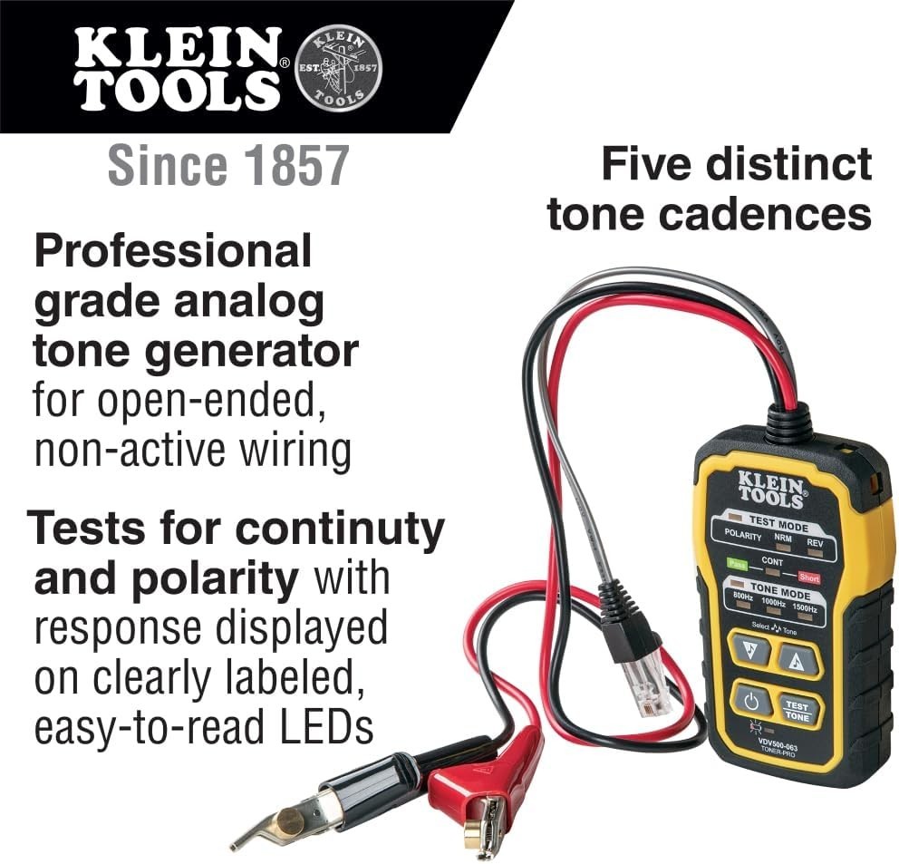 Klein Tools VDV500-820 Tone and Probe Pro Wire Tracing Kit custom pouch include