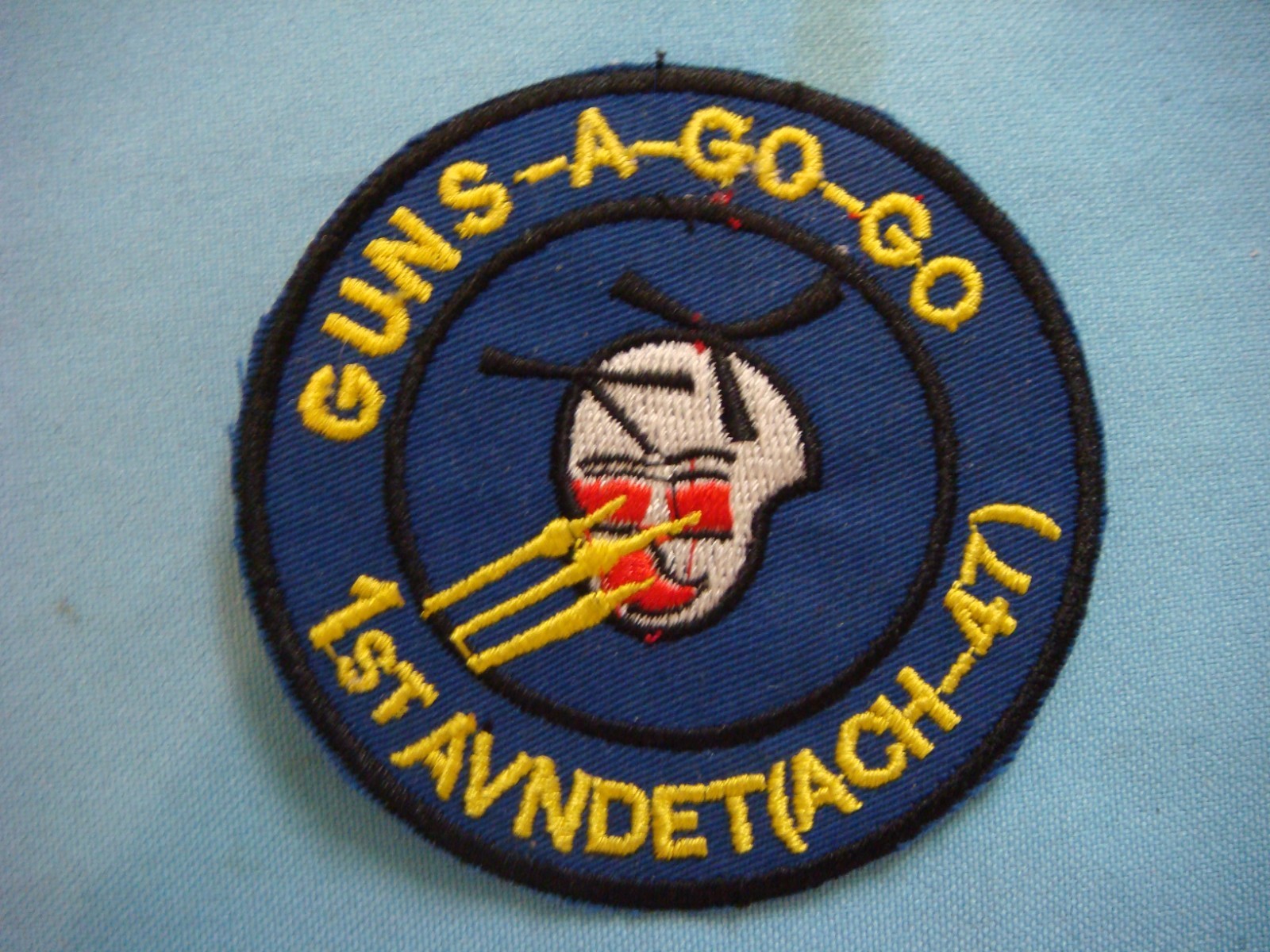 VIETNAM WAR PATCH, US 1st AVN DETACHMENT ACH-47 (PROVISIONAL) GUNS-A-GO-GO